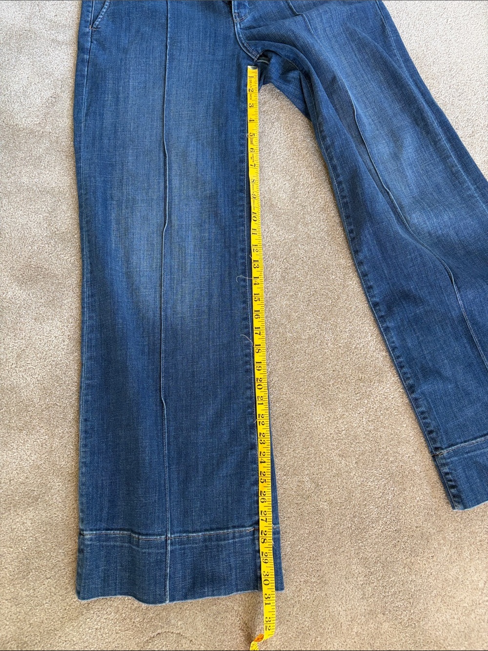 White House Black Market Dark Blue Wide-Leg Jeans - Picture 4 of 4